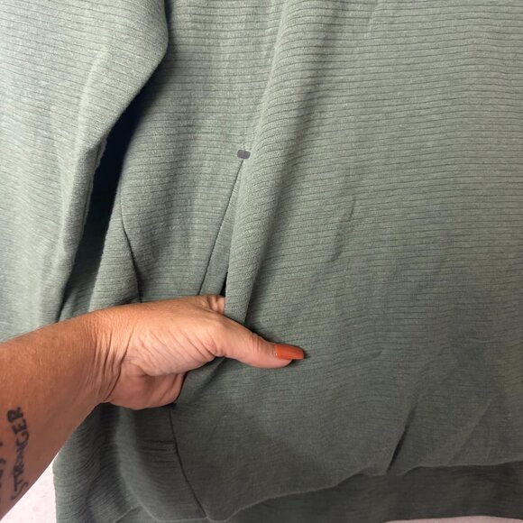 lot of 2 Old Navy Active Dynamic Fleece hoodie sz 2XL Slash Pockets  beige green - Picture 3 of 7
